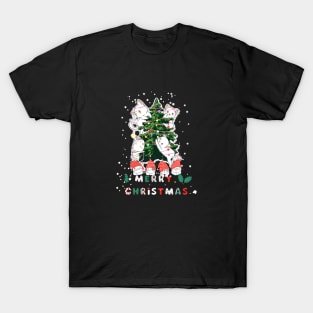 Funny Christmas Cat, Cute Cats Christmas Tree for Cat Lovers T-Shirt